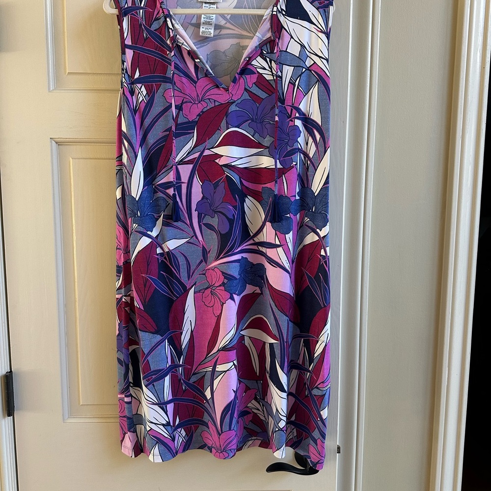 Tommy Bahama Pink, Purple and Blue Floral Dress